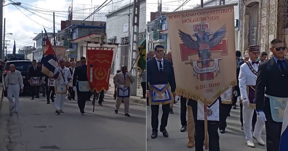 Masones marchan en Holguín para conmemorar el 10 de octubre